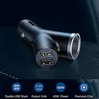 Car Charger 40W Double USB Shunt For iPhone X Xiaomi Car Cigarette Lighter Slot Fast Quick Charging Car-Charger Fast Charging Cigarette Ignition