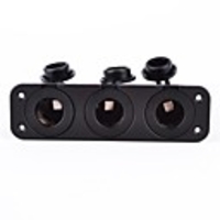 Car Charger Three-hole Socket Tent Waterproof and Dustproof for Car Motorcycle Boat SUV