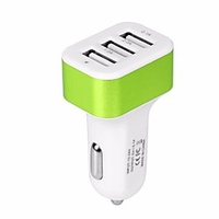 Car Charger USB Car Adapter Phone Chargers with 12V-24V Input Fast Charging Intelligent Power 5V/5.1A 3 Port Car Charger Compatible with iPhone,  iPad,  Samsung,  Huawei and More