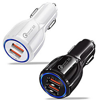 Car Charger USB Quick Charge 18W 3.0 For Mobile Phone Dual Usb Car Charger Qc 3.0 Fast Charging Adapter Mini Usb Car Charger For iPhone 12 Pro Max 6 7 8 11 Plus Xiaomi Redmi Huawei miniinthebox