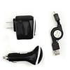 Car Charger with Extendible Cable for Blackberry (Black)