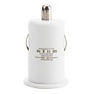 Car Cigarette Powered 5V-2A USB Adapter/Charger for iPad and Cell Phones (White)