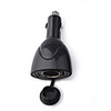 Car Cigarette Powered Dual USB Adapter/Charger with Extra Cigarette Power Socket (AC 12V/24V)