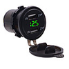 Car Fast Charger 5V 4.2A Dual Socket USB Waterproof Charger Adapter For Mobile Phone with Voltmeter Wire in-line 10A Fuse for 12-24V Car Boat Motorcycle