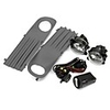 Car Front Fog Lights Grille Kit Set with Wiring Headlight Switch For VW T5 Transporter 2003-2010
