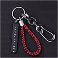 Car key ring pendant anti-lost phone number card woven rope key chain men and women personality creative