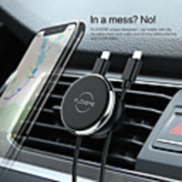 Car Mount Stand Holder Air Outlet Clip Line Bracket 360Rotation Magnetic Type With Line Storage For 6 Inch Smart Phone Bracket