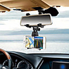 Car Rearview Mirror Mount Phone Holder 360 Degree Adjustable Cell Phone Holder