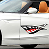 Car Stickers Shark Mouth Personalized Creative Fashion Bedroom Living Room Sofa Background Decorative Wall Stickers Can Be Removed