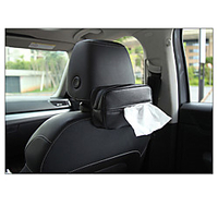 Car Tissue Box Container PU Leather Tissue Holder Pumping Paper Case Auto universal Sun Visor Paper Organizer Napkin Card bag miniinthebox