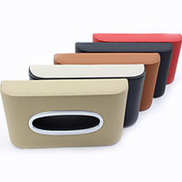 Car Tissue Box Cover Tissue Box Boxes holder PU Leather black Brown towel inside paper Block Type Accessories auto Decoration