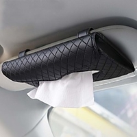 Car Tissue Holder Luxury Tissue Box Holder for Car Sun Visor Napkin Holder Hanging Car Tissues Holder for Car Truck Decoration PU Leather Backseat Car Tissue Box 1PCS miniinthebox