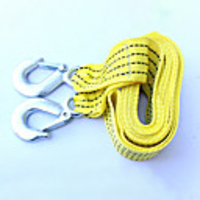 Car Tow Rope Straps with Hooks 3 Tons 3 Meters High Strength Emergency Towing Rope Cable Cord Heavy Duty Recovery Securing Accessories Yellow