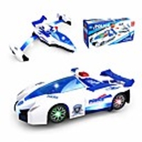 car toys for 3-8 year old boys,  transforming toys with led lights and music effects best gifts,  cars and airplanes toys are combined into one for boys toddlers girls kids.