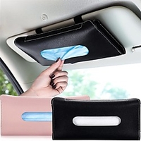 Car Visor Tissue Holder Tissue Holder for Car Mask Holder for Car Visor PU Leather Tissue Box Holder Wipes Case for Car Visor Universal Mask Dispenser for Car Napkin Holder for Car Tissue miniinthebox