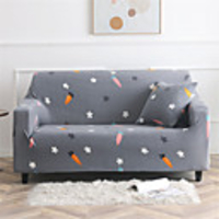 Carrot Print 1-Piece Sofa Cover Couch Cover Furniture Protector Soft Stretch Slipcover Spandex Jacquard Fabric Super Fit for 1~4 Cushion Couch and L Shape Sofa, Easy to Install(1 Free Cushion Cover)