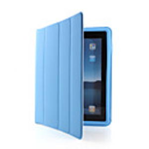Carton Four-fold Sleep Smart Case for Ipad 2(blue)