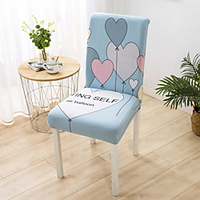 Cartoon Balloon Print Super Soft Chair Cover Stretch Removable Washable Dining Room Chair Protector Slipcovers Home Decor Dining Room Seat Cover miniinthebox