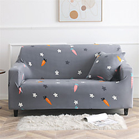 Cartoon Carrot Print Dustproof All-powerful Slipcovers Stretch Sofa Cover Super Soft Fabric Couch Cover with One Free Boster Case(Chair/Love Seat/3 Seats/4 Seats) miniinthebox
