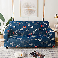 Cartoon Christmas Print Dustproof All-powerful Slipcovers Stretch Sofa Cover Super Soft Fabric Couch Cover with One Free Boster Case(Chair/Love Seat/3 Seats/4 Seats) miniinthebox