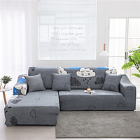 Cartoon Cloud Print Dustproof All-powerful Slipcovers Stretch L Shape Sofa Cover Super Soft Fabric Couch Cover Sofa Furniture Protector With One Free Boster Case miniinthebox