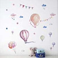 Cartoon Cute Hot Air Balloon Kindergarten Classroom Wall Decoration Children