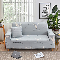 Cartoon Deer Print Dustproof All-powerful Slipcovers Stretch Sofa Cover Super Soft Fabric Couch Cover with One Free Boster Case(Chair/Love Seat/3 Seats/4 Seats) miniinthebox