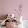 Cartoon Dumbo Pattern Children Imitation Decoration Self-adhesive Wall Sticker PVC Waterproof Removable Sticker