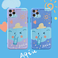 Cartoon Elephant Pattern IMD Case For Apple iPhone 11 Pro Max 8 Plus 7 Plus 6 Plus Max Back Cover