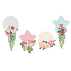 Cartoon Floral Plants Wall Stickers Living Room Kids Room Kindergarten Removable Pre-pasted PVC Home Decoration Wall Decal 1pc miniinthebox