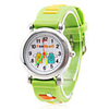 Cartoon Football Silicone Analog Quartz Wrist Watch (Green)