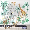 Cartoon Forest Wallpaper Self-Adhesive Removable Peel and Stick Wallpaper Decorative Wall Covering for Wall Surface Cover Easy to Apply