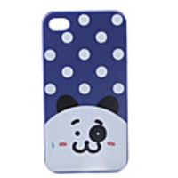 Cartoon Image Protective Case for iPhone 4 - Blue