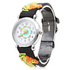 Cartoon Lion Silicone Analog Quartz Wrist Watch (Black)