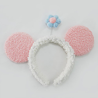 Cartoon Little Flower Washing Face Hair Band Cute Plush Mickey Pressed Hair Bun Hairpin miniinthebox