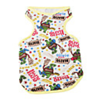 Cartoon Monster Style Vest for Dogs (XS-XL,  Yellow)