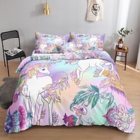 Cartoon Pattern 3-Piece Duvet Cover Set Hotel Bedding Sets Comforter Cover with Soft Lightweight Microfiber,  Include 1 Duvet Cover,  2 Pillowcases (1 Pillowcase for Twin/Single) miniinthebox