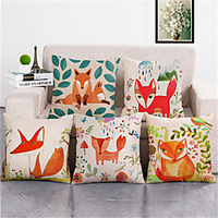 Cartoon Pattern Double Side Cushion Cover 1PC Soft Decorative Square Pillowcase for Sofa bedroom Car Chair Superior Quality Outdoor Cushion for Patio Garden Farmhouse Bench Couch miniinthebox