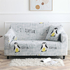 Cartoon Penguin Print Dustproof All-powerful Slipcovers Stretch Sofa Cover Super Soft Fabric Couch Cover with One Free Boster Case(Chair/Love Seat/3 Seats/4 Seats) miniinthebox
