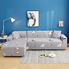 Cartoon Pet Cat Print Dustproof All-powerful Slipcovers Stretch L Shape Sofa Cover Super Soft Fabric Couch Cover Sofa Furniture Protector with One Free Boster Case miniinthebox