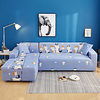 Cartoon Pet Dog Print Dustproof All-powerful Slipcovers Stretch L Shape Sofa Cover Super Soft Fabric Couch Cover Sofa Furniture Protector with One Free Boster Case miniinthebox