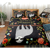 Cartoon Sloth Print 3-Piece Duvet Cover Set Hotel Bedding Sets Comforter Cover with Soft Lightweight Microfiber For Holiday Decoration(Include 1 Duvet Cover and 1or 2 Pillowcases)
