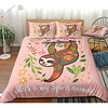 Cartoon Sloth Print 3-Piece Duvet Cover Set Hotel Bedding Sets Comforter Cover with Soft Lightweight Microfiber For Holiday Decoration(Include 1 Duvet Cover and 1or 2 Pillowcases)