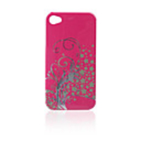 Cartoon Transparent Edge Protective PVC Case Cover for Iphone4 (Roseo)