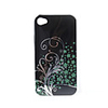 Cartoon Transparent Edge Protective PVC Case Cover for Iphone4(black)