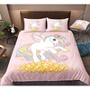 Cartoon Unicorn 3-Piece Duvet Cover Set Hotel Bedding Sets Comforter Cover with Soft Lightweight Microfiber,  Include 1 Duvet Cover,  2 Pillowcases for Double/Queen/King(1 Pillowcase for Twin/Single) miniinthebox