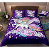 Cartoon Unicorn 3-Piece Duvet Cover Set Hotel Bedding Sets Comforter Cover with Soft Lightweight Microfiber,  Include 1 Duvet Cover,  2 Pillowcases for Double/Queen/King(1 Pillowcase for Twin/Single) miniinthebox