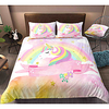 Cartoon Unicorn 3-Piece Duvet Cover Set Hotel Bedding Sets Comforter Cover with Soft Lightweight Microfiber,  Include 1 Duvet Cover,  2 Pillowcases for Double/Queen/King(1 Pillowcase for Twin/Single) miniinthebox