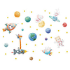 Cartoon Universe Planets Wall Stickers Living Room Kids Room Kindergarten Removable Pre-pasted PVC Home Decoration Wall Decal 9030cm miniinthebox