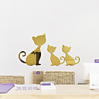 Cartoons Animals Wall Stickers Mirror Wall Stickers Decorative Wall Stickers for Kids Room /Nursery,  Acrylic Home Decoration Wall Decal Wall Decoration 1pc